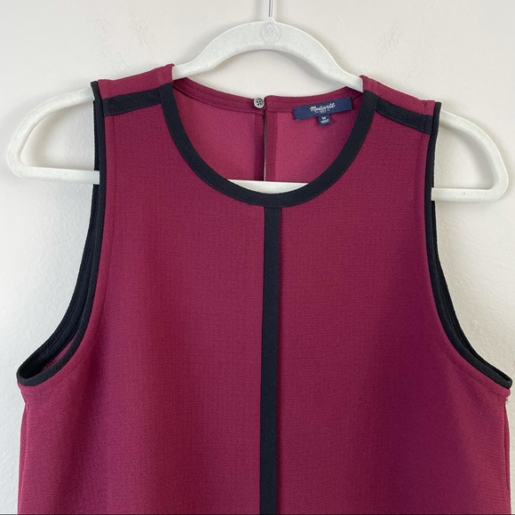 MADEWELL Crepe Canal Maroon Sleeveless Blouse - Picture 3 of 10